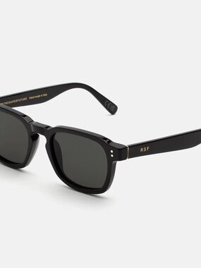 RetroSuperFuture Black Square Sunglasses with Dark Lenses